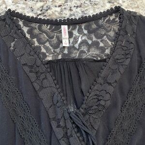 Black lace dress shirt